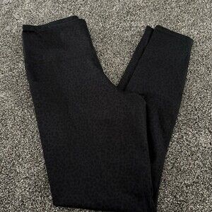 maurices Leggings Womens Size S Black Tonal Leopard Print High Rise